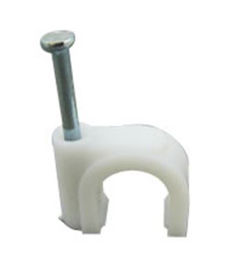 Picture of 3.5mm Round Cable Clips White (100)