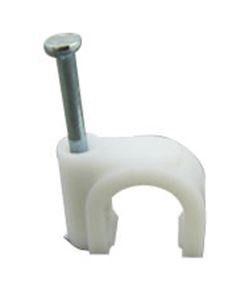 Picture of 8mm Round Cable clips White (100)