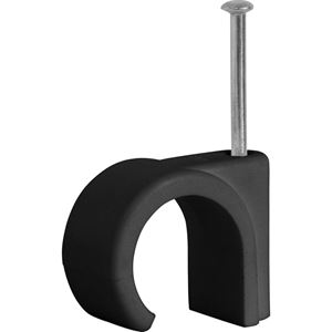 Picture of 10mm Round Cable Clips Black (100)
075-161-210