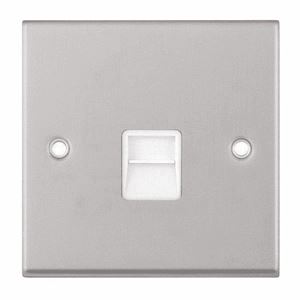 Picture of 1gang Secondary Data Socket
Satin Chrome White Insert RAISED