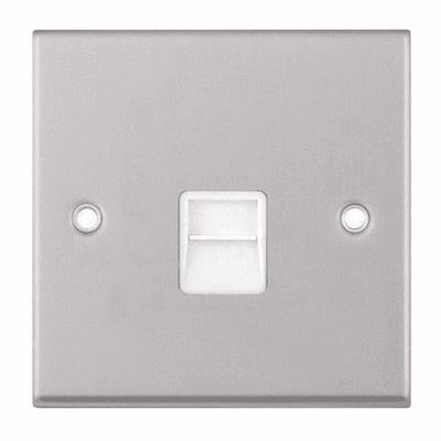 Picture of 1gang Secondary Data Socket
Satin Chrome White Insert RAISED