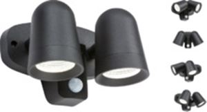 Picture of BLACK SECURITY LIGHT 2 X 9W LED C/W SENSOR
MANUAL OVERRIDE  Knightsbridge
