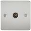 Picture of 1 GANG COAX OUTLET  FLAT PLATE
BRUSHED CHROME