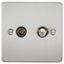 Picture of 1 GANG COAX/SATELLITE  FLAT PLATE
BRUSHED CHROME