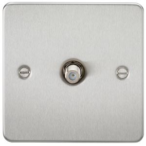 Picture of 1 GANG SATELLITE   FLAT PLATE
BRUSHED CHROME
