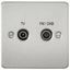 Picture of 1 GANG TV/FM DAB  FLAT PLATE
BRUSHED CHROME