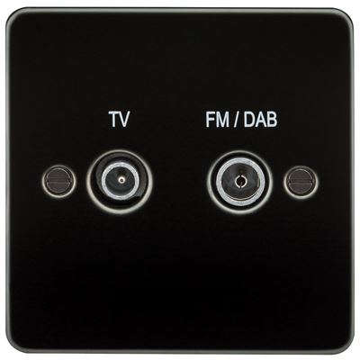 Picture of 1 GANG TV/FM DAB  FLAT PLATE
GUNMETAL