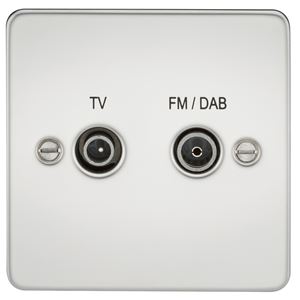 Picture of 1 GANG TV/FM DAB  FLAT PLATE
POLISHED CHROME