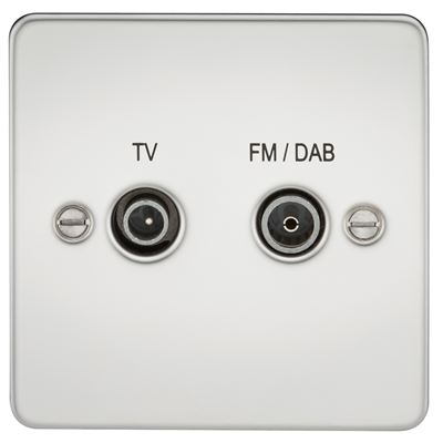 Picture of 1 GANG TV/FM DAB  FLAT PLATE
POLISHED CHROME