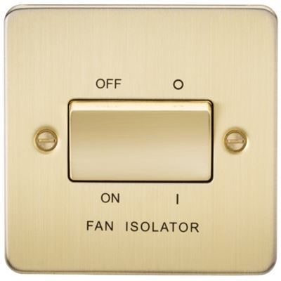 Picture of 1 FAN ISOLATOR SWITCH  FLAT PLATE
BRUSHED BRASS