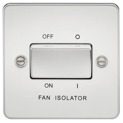 Picture of 1 FAN ISOLATOR SWITCH  FLAT PLATE
POLISHED CHROME