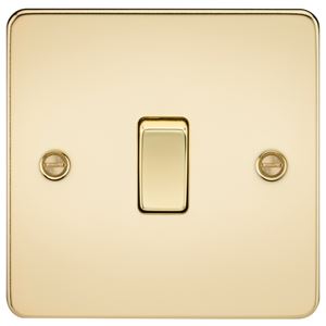 Picture of 1GANG 2WAY  SWITCH  FLAT PLATE
POLISHED BRASS