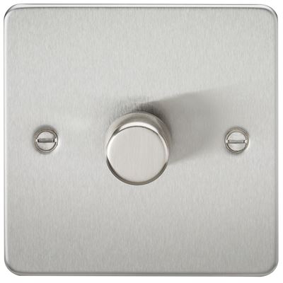 Picture of 1GANG 2WAY  DIMMER FLAT PLATE
10-200W/LED 5-150W BRUSHED CHROME