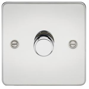 Picture of 1GANG 2WAY  DIMMER FLAT PLATE
10-200W/LED 5-150W POLISHED CHROME