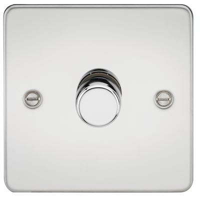 Picture of 1GANG 2WAY  DIMMER FLAT PLATE
10-200W/LED 5-150W POLISHED CHROME