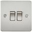 Picture of 2GANG 2WAY  SWITCH FLAT PLATE
BRUSHED CHROME