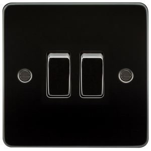 Picture of 2GANG 2WAY  SWITCH FLAT PLATE
GUNMETAL