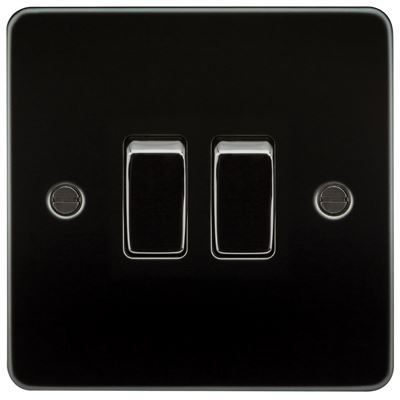 Picture of 2GANG 2WAY  SWITCH FLAT PLATE
GUNMETAL