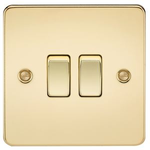 Picture of 2GANG 2WAY  SWITCH FLAT PLATE
POLISHED CHROME