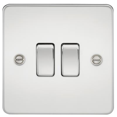 Picture of 2GANG 2WAY  SWITCH FLAT PLATE
POLISHED CHROME