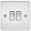 Picture of 2GANG 2WAY  SWITCH FLAT PLATE
POLISHED CHROME