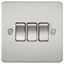 Picture of 3GANG 2WAY  SWITCH  FLAT PLATE
BRUSHED CHROME