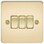 Picture of 3GANG 2WAY  SWITCH  FLAT PLATE
POLISHED BRASS