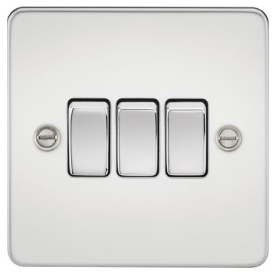 Picture of 3GANG 2WAY  SWITCH  FLAT PLATE
POLISHED CHROME