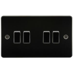 Picture of 4GANG 2WAY  SWITCH FLAT PLATE
GUNMETAL