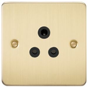 Picture of 5 AMP SOCKET FLAT PLATE
BLACK INSERT BRUSHED BRASS
