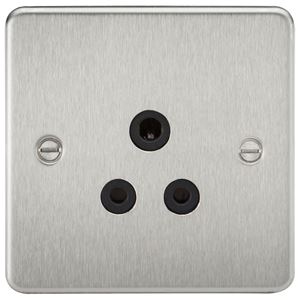 Picture of 5 AMP SOCKET FLAT PLATE
BLACK INSERT BRUSHED CHROME