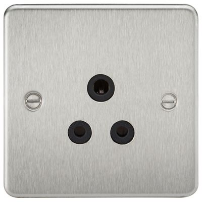 Picture of 5 AMP SOCKET FLAT PLATE
BLACK INSERT BRUSHED CHROME