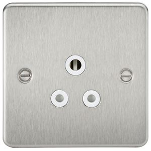 Picture of 5 AMP SOCKET FLAT PLATE
WHITE INSERT BRUSHED CHROME