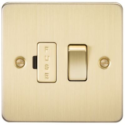 Picture of SWITCHED FUSED SPUR PLATE
BRUSHED BRASS
