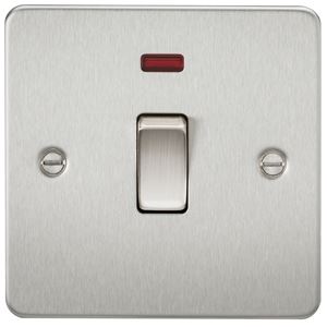 Picture of 20A DP  SWITCH  C/W NEON FLAT PLATE
BRUSHED CHROME
