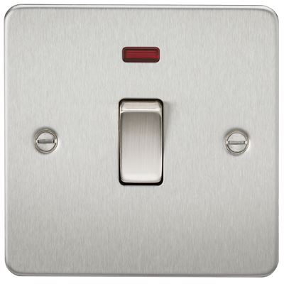 Picture of 20A DP  SWITCH  C/W NEON FLAT PLATE
BRUSHED CHROME