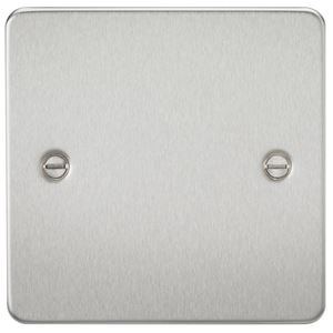 Picture of 1 GANG BLANK PLATE  FLAT PLATE
BRUSHED CHROME