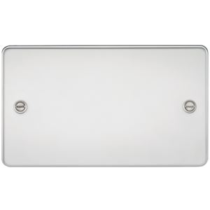 Picture of 2 GANG BLANK PLATE  FLAT PLATE
POLISHED CHROME