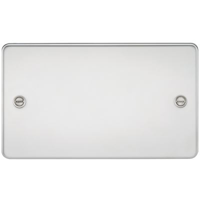 Picture of 2 GANG BLANK PLATE  FLAT PLATE
POLISHED CHROME