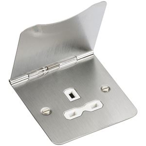 Picture of 1 gang floor socket
brushed chrome