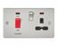 Picture of 45A DP  SWITCH   NEON  FLAT PLATE
SWITCH AND 13A SOCKET  BRUSHED CHROME BLK/INS