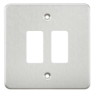 Picture of 2 GANG GRID PLATE
2 GANG SWITCH PLATE  BRUSHED CHROME