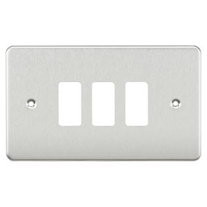 Picture of 3 GANG GRID PLATE
3 GANG SWITCH PLATE  BRUSHED CHROME