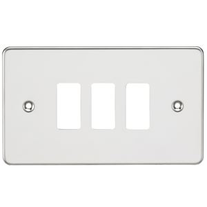 Picture of 3 GANG GRID PLATE
3 GANG SWITCH PLATE  POLISHED CHROME