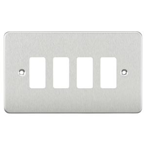 Picture of 4 GANG GRID PLATE
4 GANG SWITCH PLATE  BRUSHED CHROME