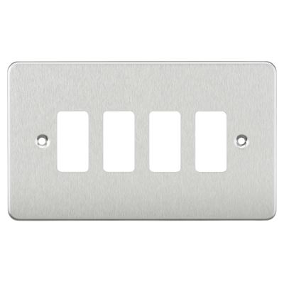 Picture of 4 GANG GRID PLATE
4 GANG SWITCH PLATE  BRUSHED CHROME