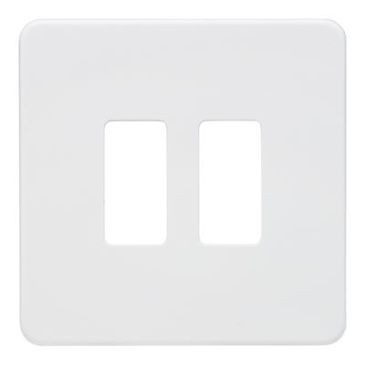 Picture of 1 GANG PLATE 2 MOD MATT WHITE GRID PLATE
SWITCH PLATE KNIGHTSBRIDGE