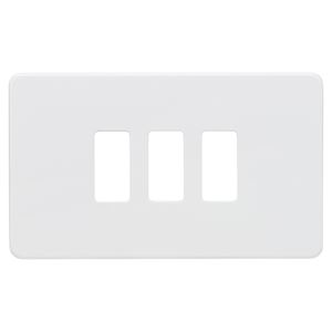 Picture of 2 GANG PLATE 3 MOD MATT WHITE GRID PLATE
SWITCH PLATE KNIGHTSBRIDGE