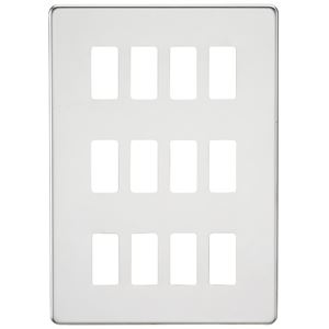 Picture of 12 GANG PLATE POLISHED CHROME GRID PLATE
SWITCH PLATE KNIGHTSBRIDGE