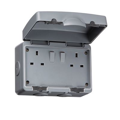 Picture of IP55 Weatherproof Accessories 2gang 13amp